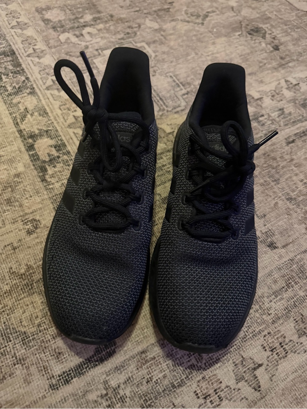 adidas Men’s Black Knit Athletic Sneakers